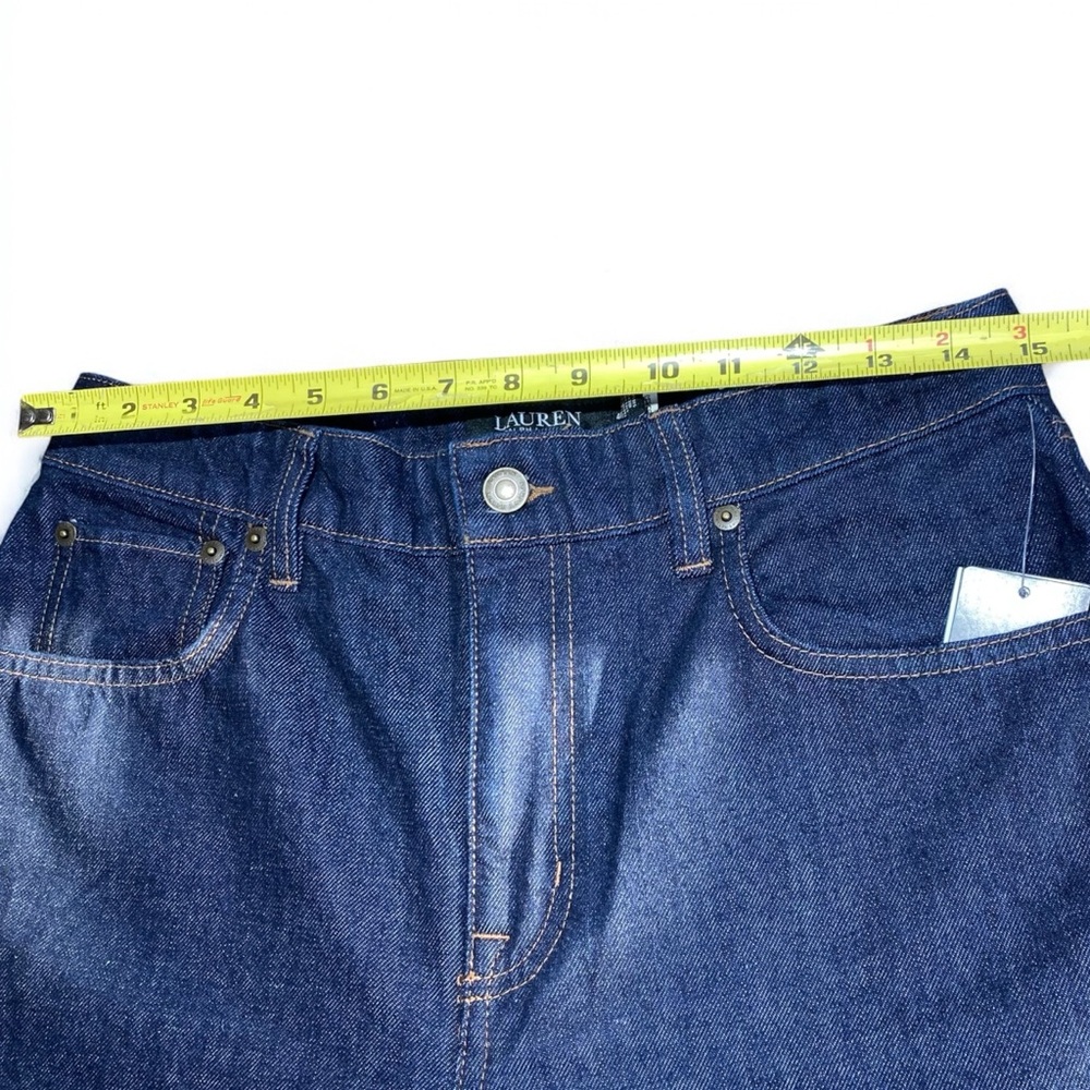NWT Lauren Ralph Lauren Mid-Rise Wide-Leg Jean size 4P - Picture 7 of 14